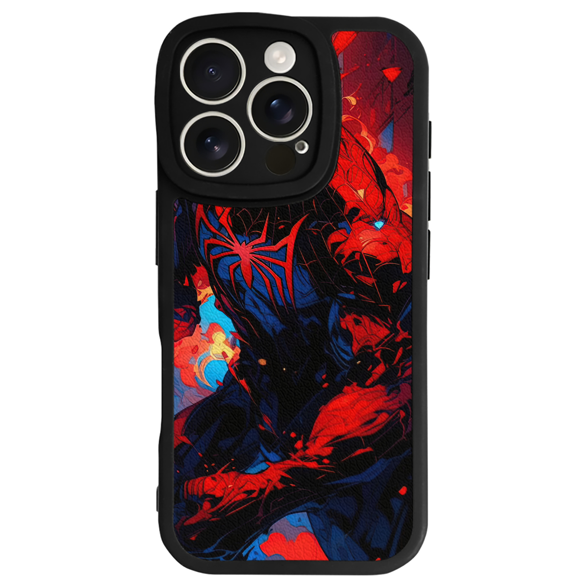 （画像用） Spider Man スパイダーマン 【iPhone 16シリーズ対応】シリコンスマホケース（レザー調） 材質：シリコン